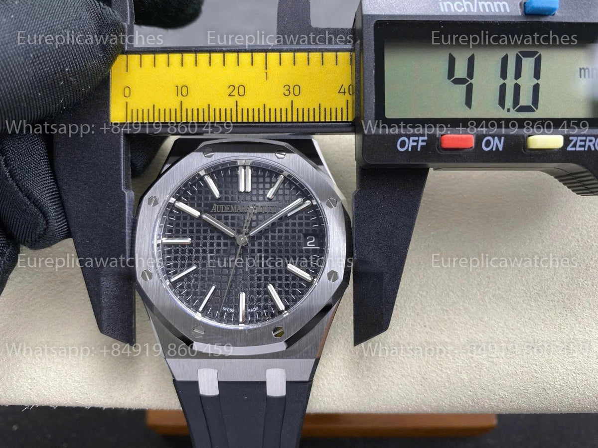 DDF Factory Audemars Piguet Royal Oak 15510ST 41mm Black Dial Rubber Strap