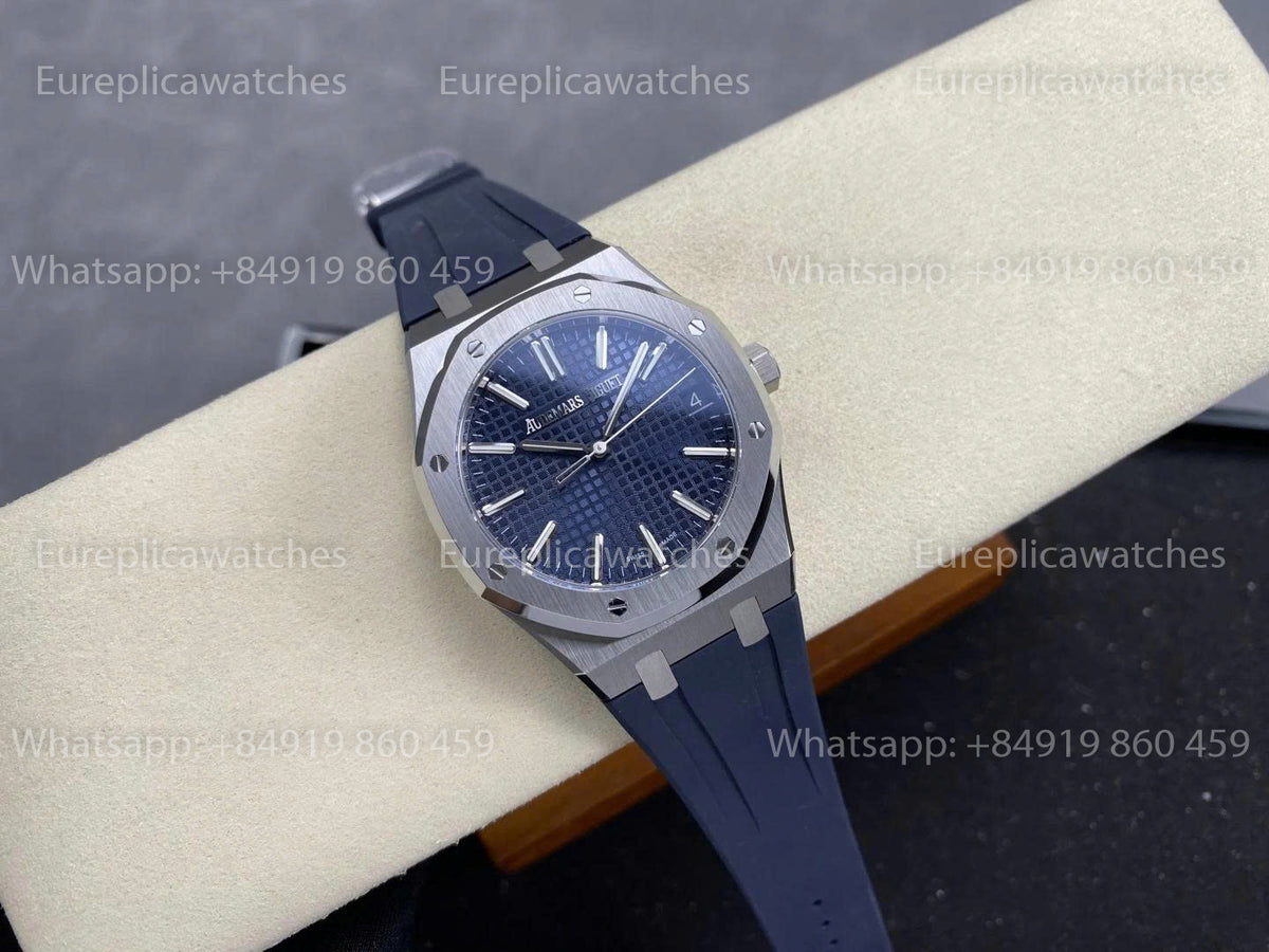 DDF Factory Audemars Piguet Royal Oak 15510ST 41mm Blue Dial Rubber Strap