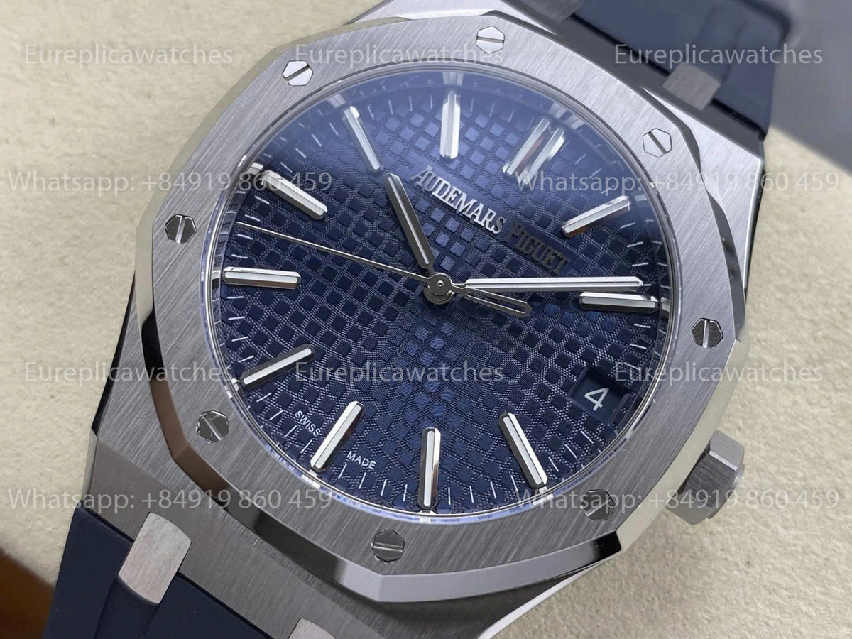 DDF Factory Audemars Piguet Royal Oak 15510ST 41mm Blue Dial Rubber Strap
