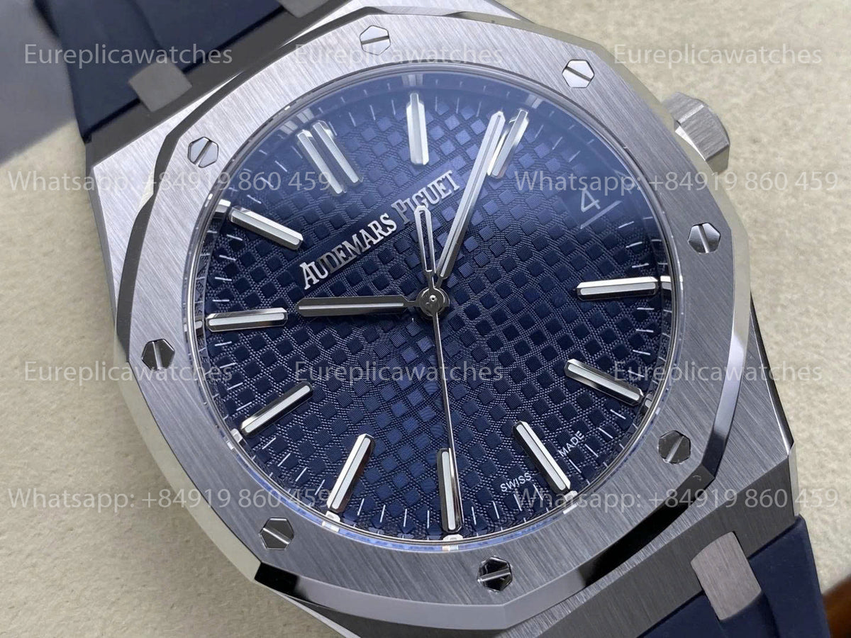 DDF Factory Audemars Piguet Royal Oak 15510ST 41mm Blue Dial Rubber Strap