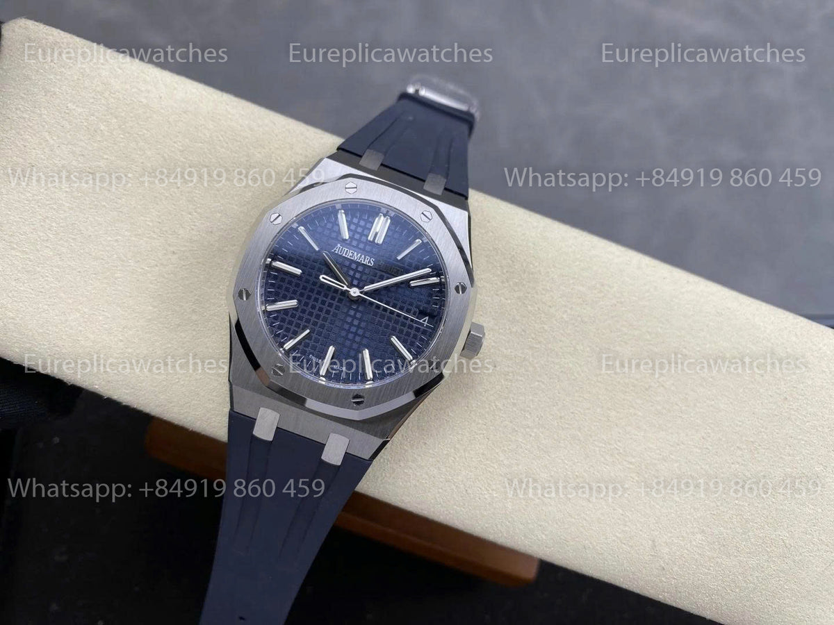 DDF Factory Audemars Piguet Royal Oak 15510ST 41mm Blue Dial Rubber Strap