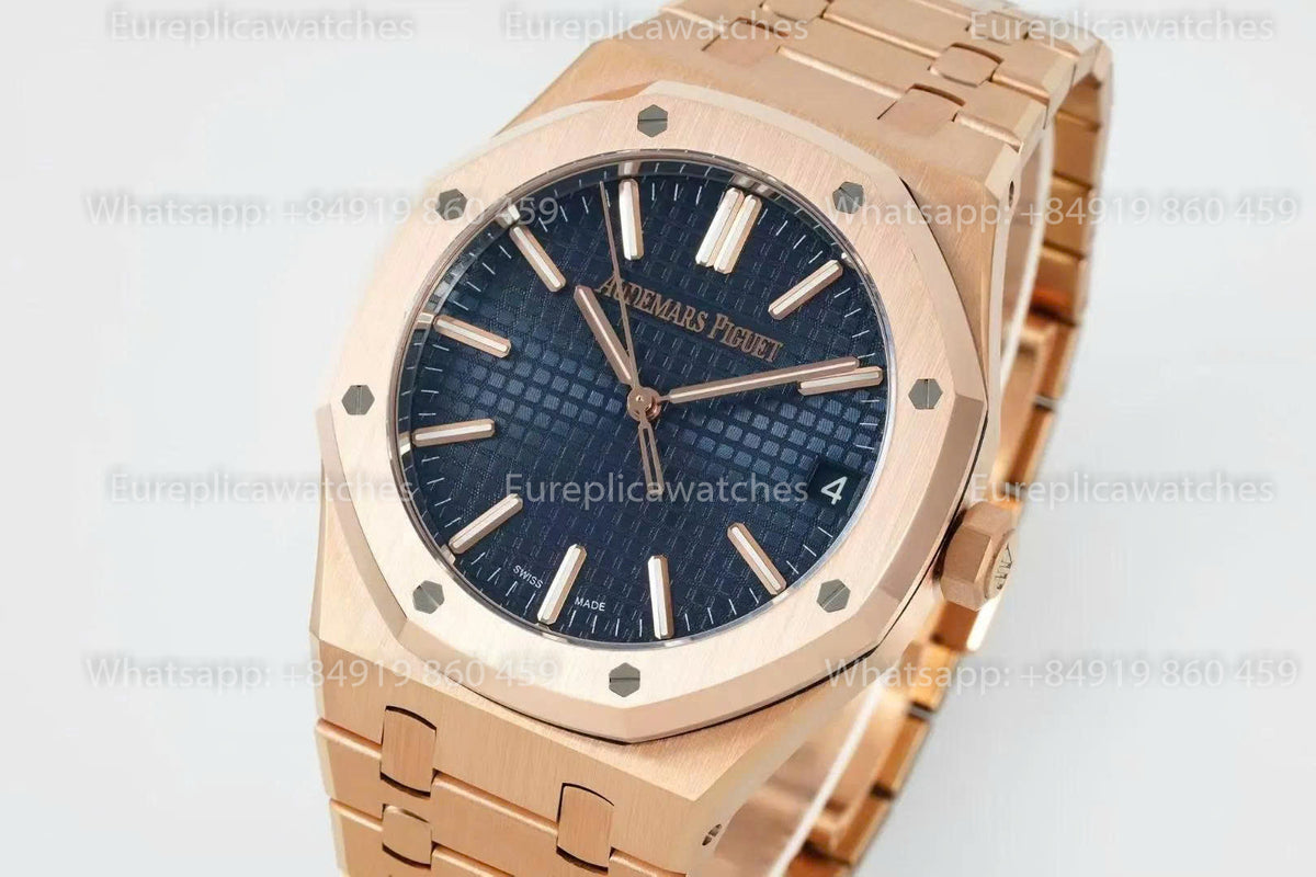 DDF Factory Audemars Piguet Royal Oak 15510ST 41mm Blue Dial Rose Gold