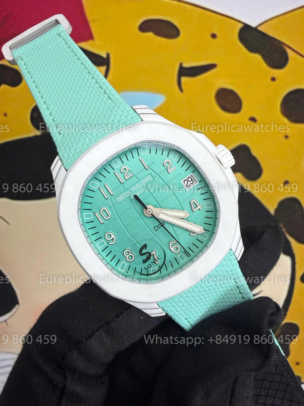 Sonic Factory Patek Philippe Aquanaut 5167 Turquoise Dial and Fabric Strap