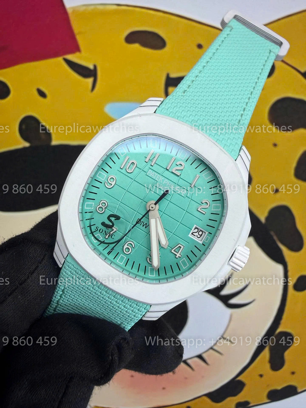 Sonic Factory Patek Philippe Aquanaut 5167 Turquoise Dial and Fabric Strap