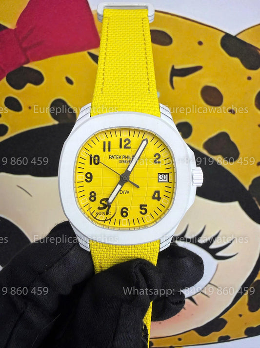 Sonic Factory Patek Philippe Aquanaut 5167 Yellow Dial and Fabric Strap