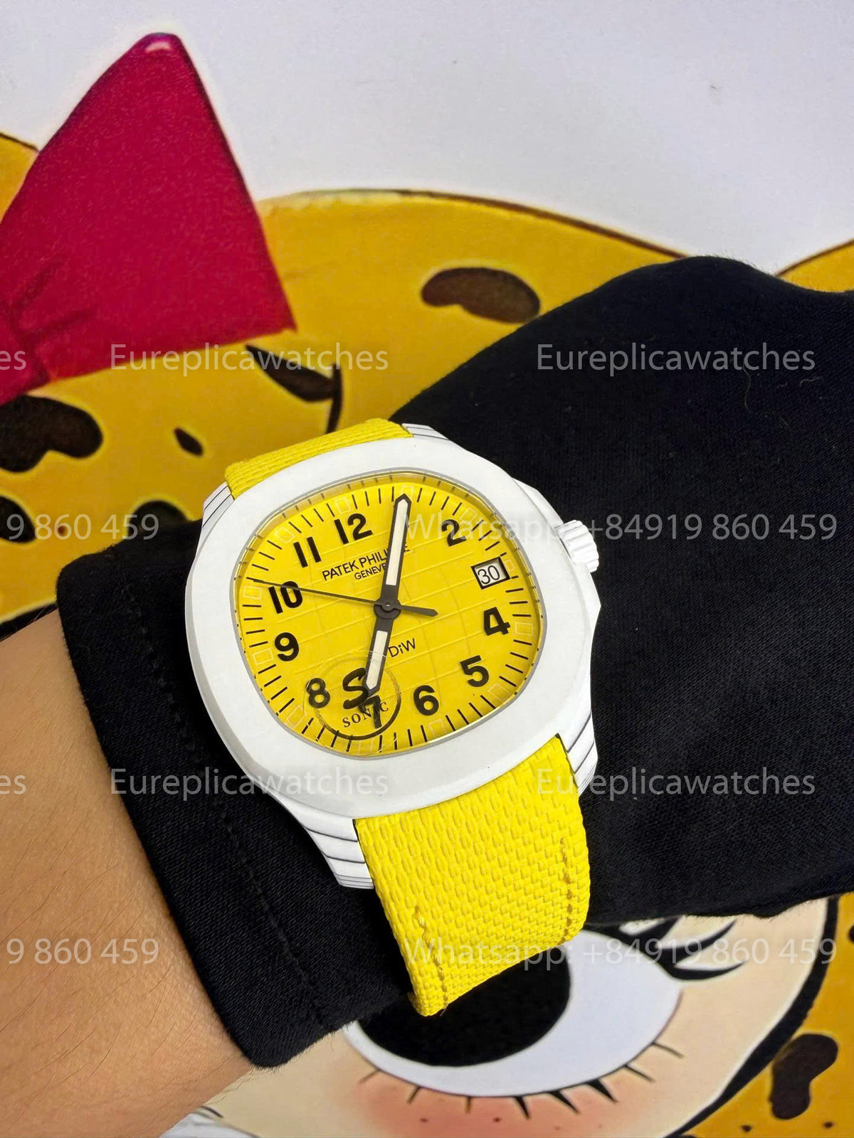 Sonic Factory Patek Philippe Aquanaut 5167 Yellow Dial and Fabric Strap
