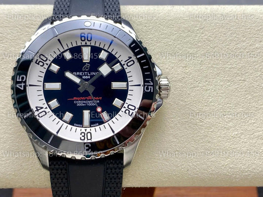 TF Factory Breitling Superocean 44 Black Bezel and Rubber Strap
