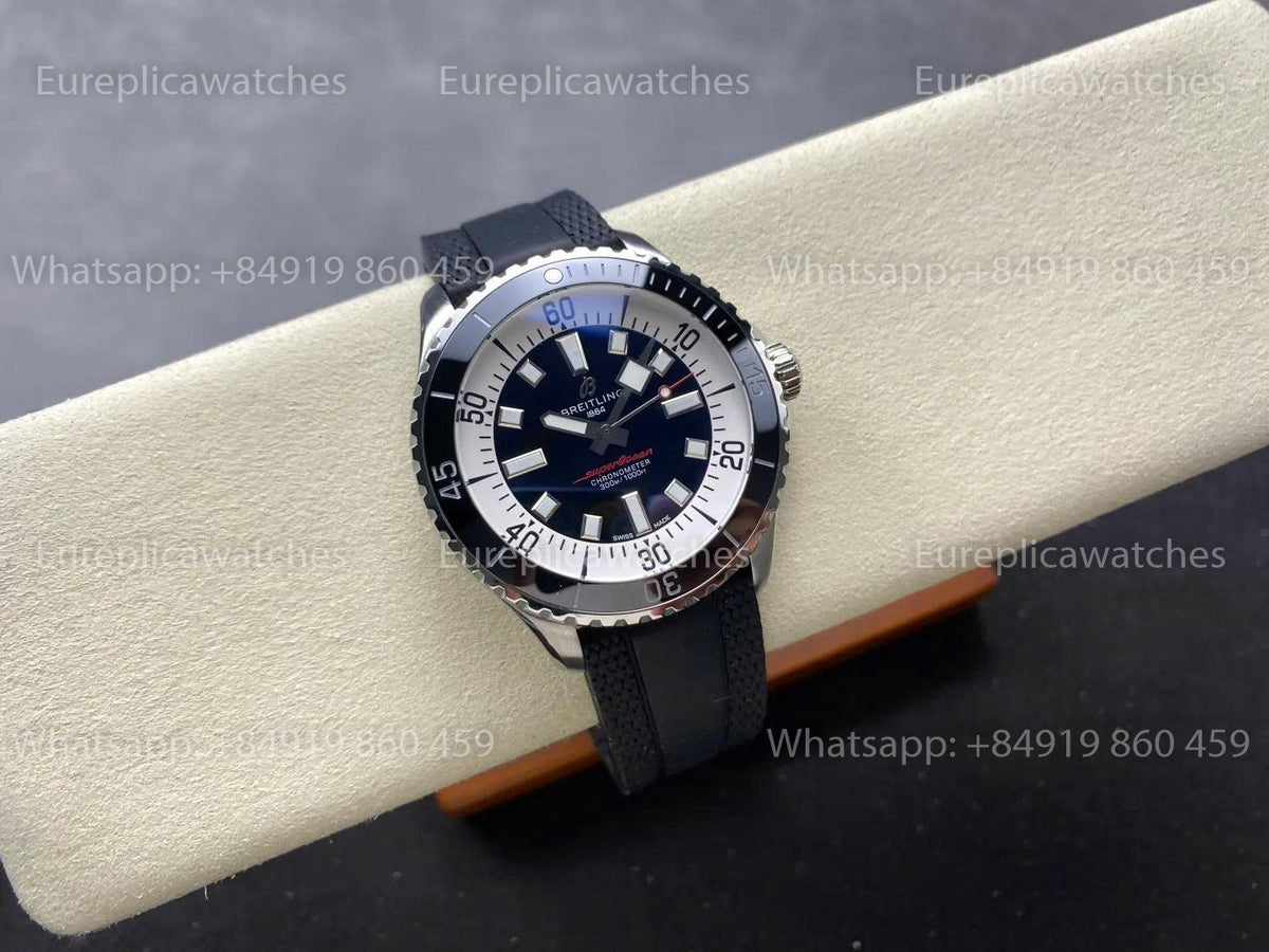 TF Factory Breitling Superocean 44 schwarze Lünette und Kautschukarmband