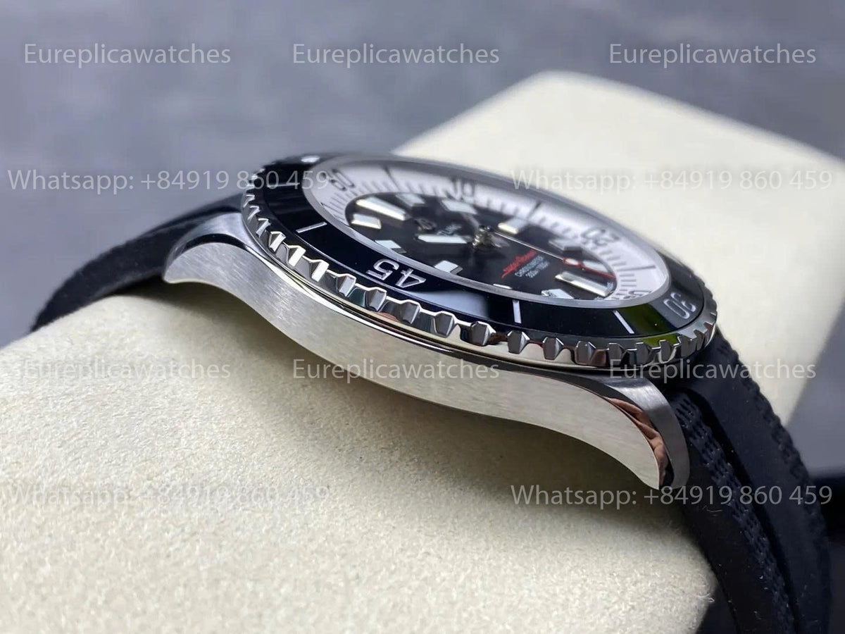 TF Factory Breitling Superocean 44 schwarze Lünette und Kautschukarmband