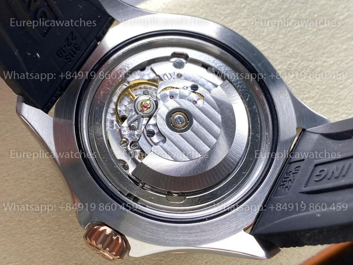 TF Factory Breitling Superocean 44 schwarze Lünette und Kautschukarmband