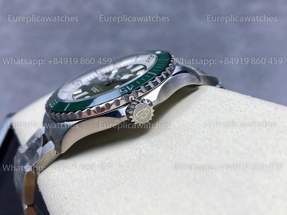 TF Factory Breitling Superocean 44 Green Bezel and Stainless Steel Strap