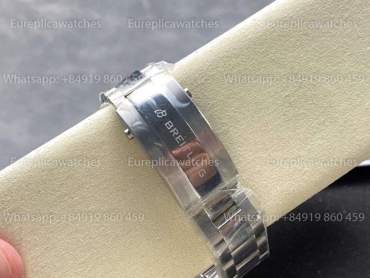 TF Factory Breitling Superocean 44 Black Bezel Yellow Dial and Stainless Steel Strap