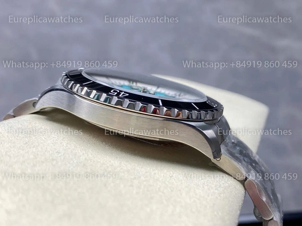 TF Factory Breitling Superocean 44 Black Bezel Turquoise Dial and Stainless Steel Strap