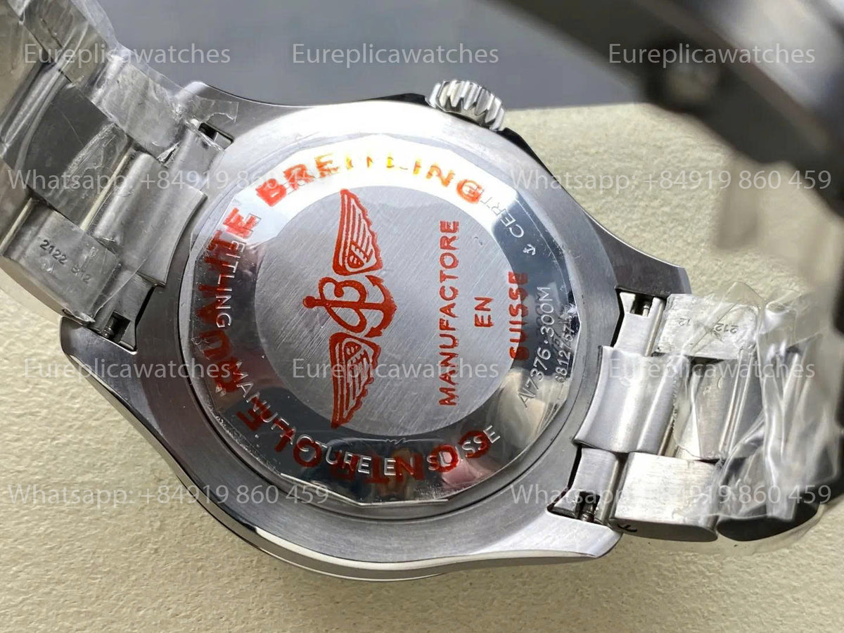 TF Factory Breitling Superocean 44 Black Bezel Turquoise Dial and Stainless Steel Strap