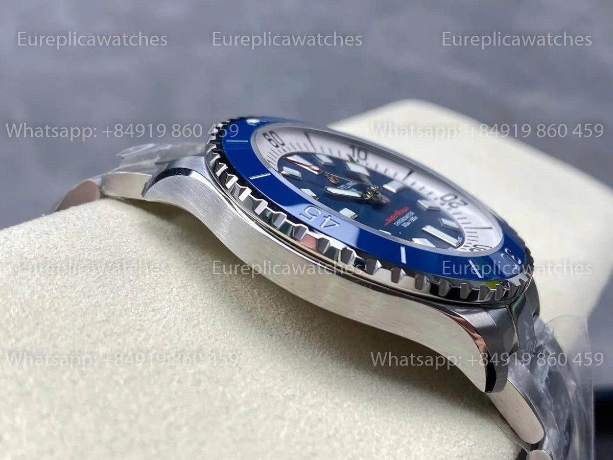 TF Factory Breitling Superocean 44 Blue Bezel and Blue Dial SS strap