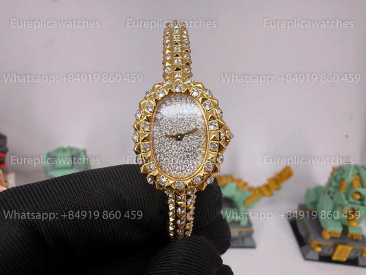 BBAF Cartier Baignoire 18.7mm YG – 18K Gold-Plated Moissanite Edition