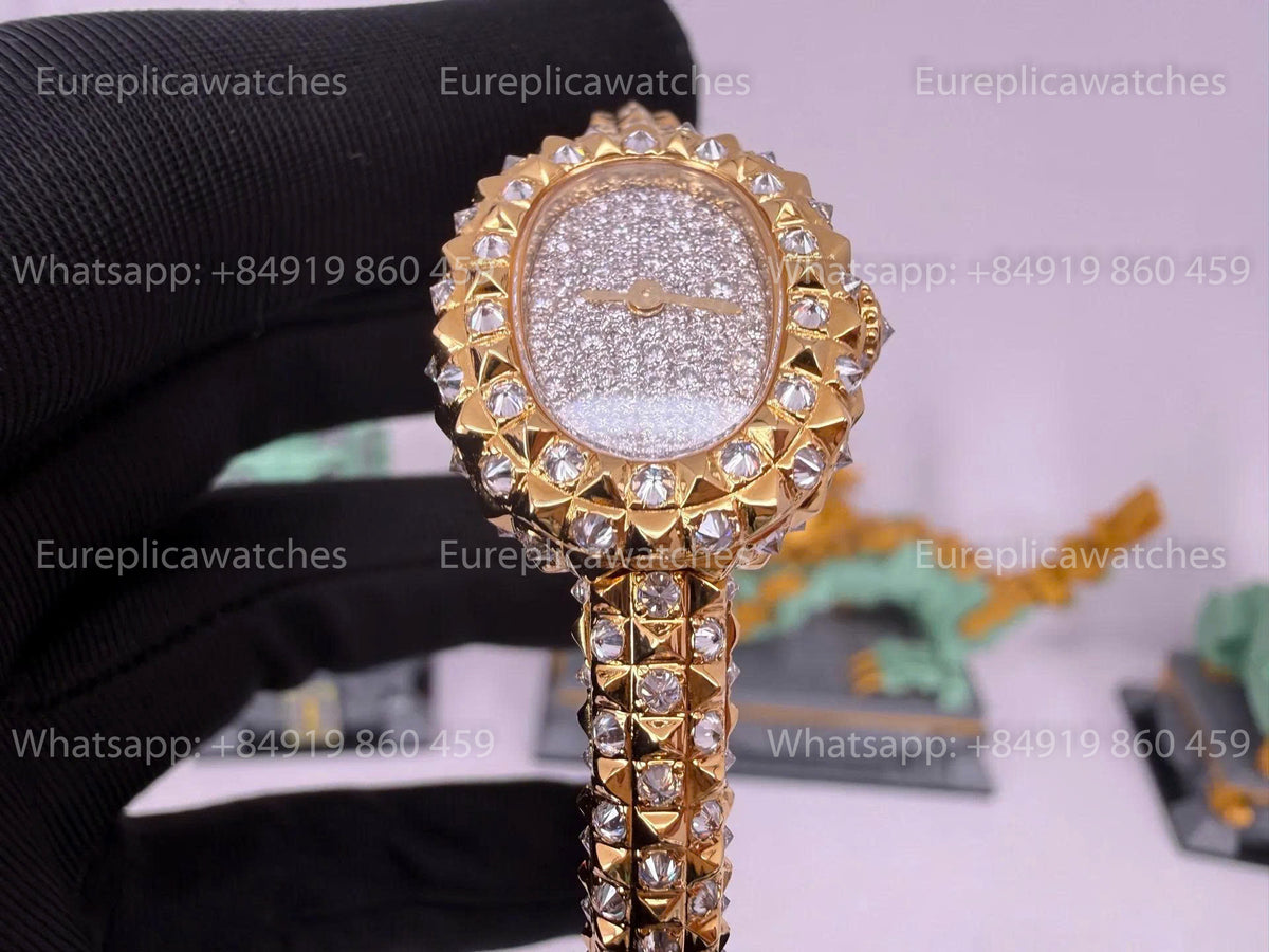 BBAF Cartier Baignoire 18.7mm YG – 18K Gold-Plated Moissanite Edition