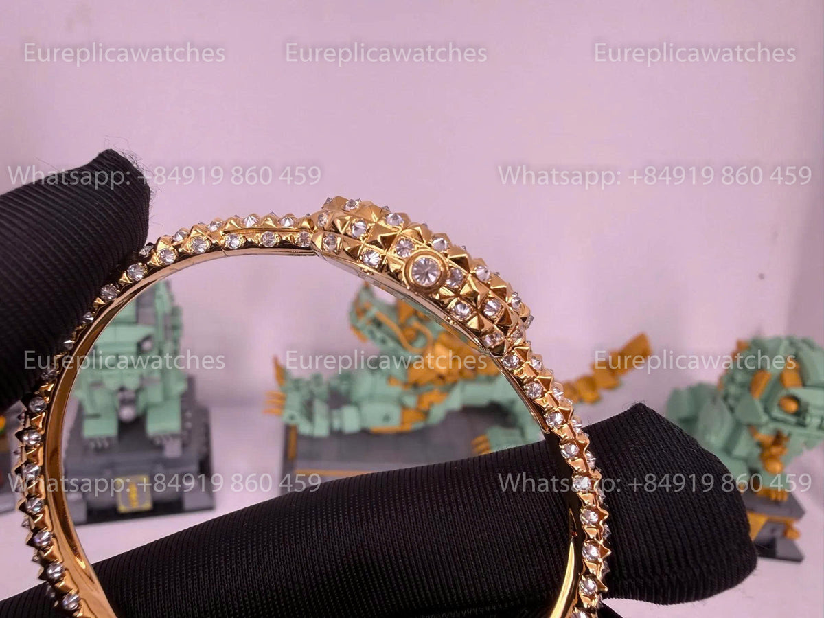 BBAF Cartier Baignoire 18.7mm YG – 18K Gold-Plated Moissanite Edition