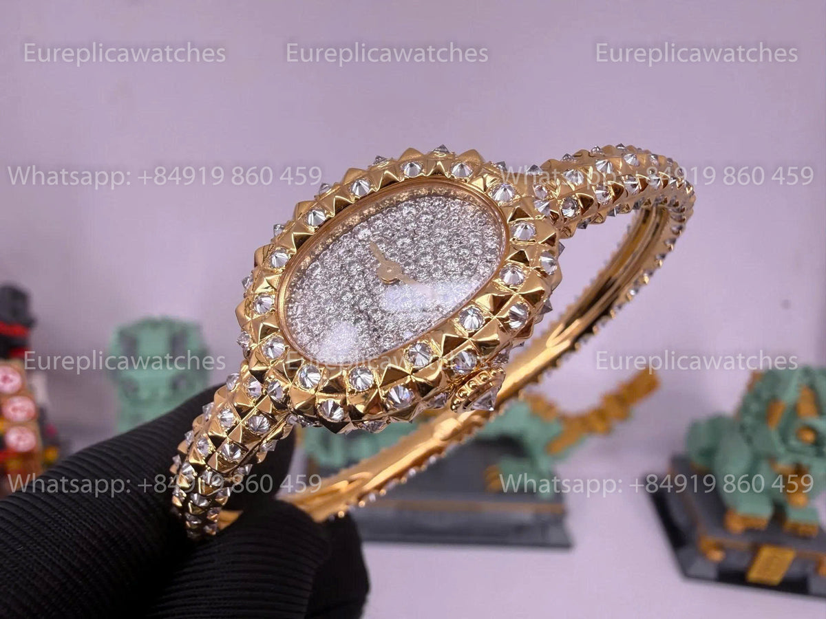 BBAF Cartier Baignoire 18.7mm YG – 18K Gold-Plated Moissanite Edition