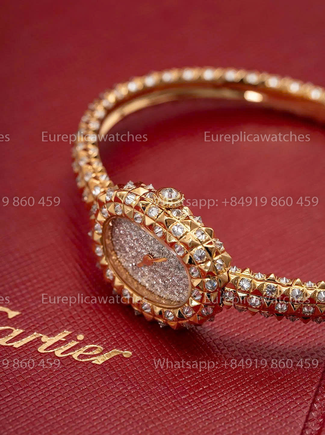 BBAF Cartier Baignoire 18.7mm YG – 18K Gold-Plated Moissanite Edition