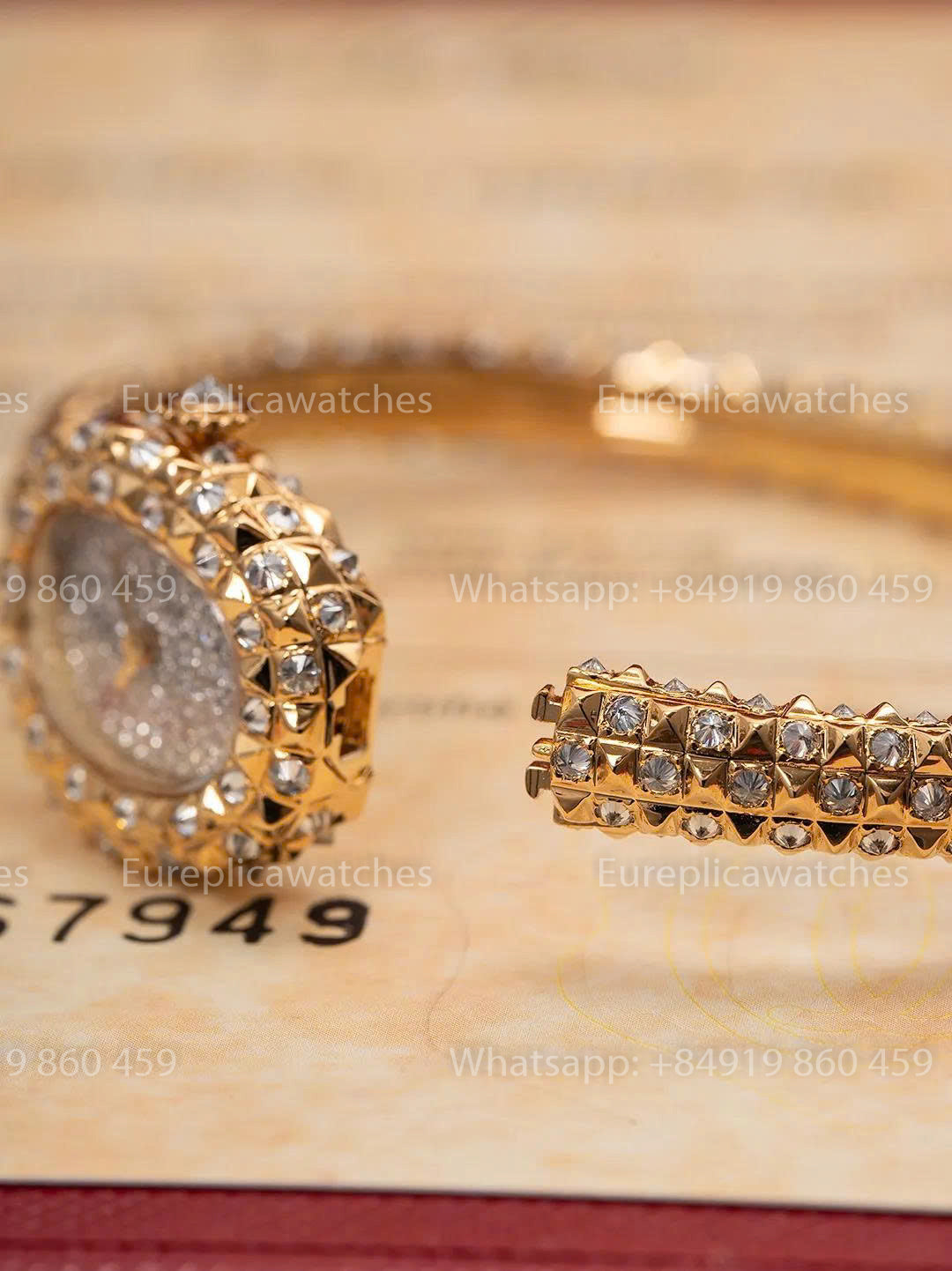 BBAF Cartier Baignoire 18.7mm YG – 18K Gold-Plated Moissanite Edition