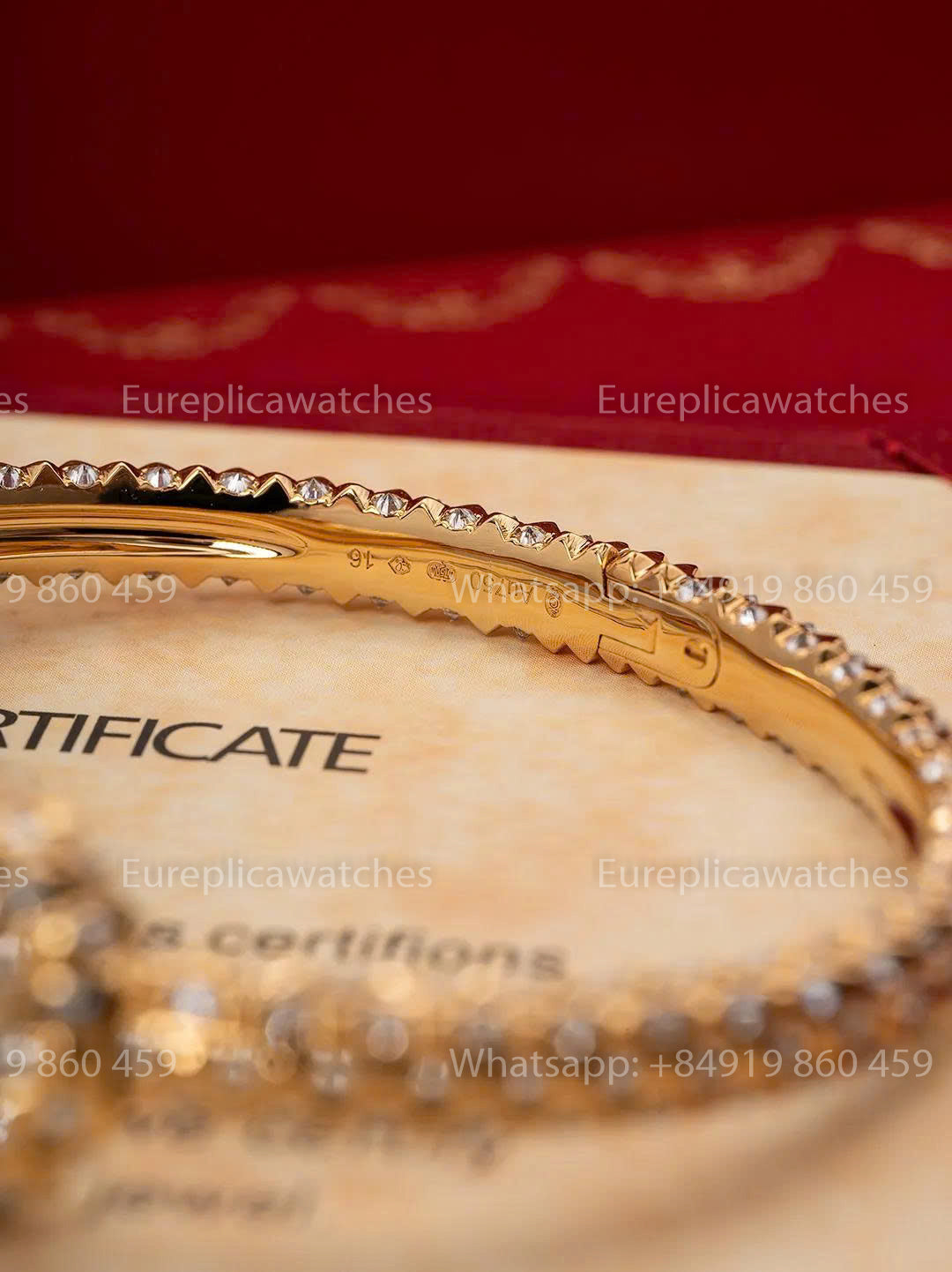 BBAF Cartier Baignoire 18.7mm YG – 18K Gold-Plated Moissanite Edition