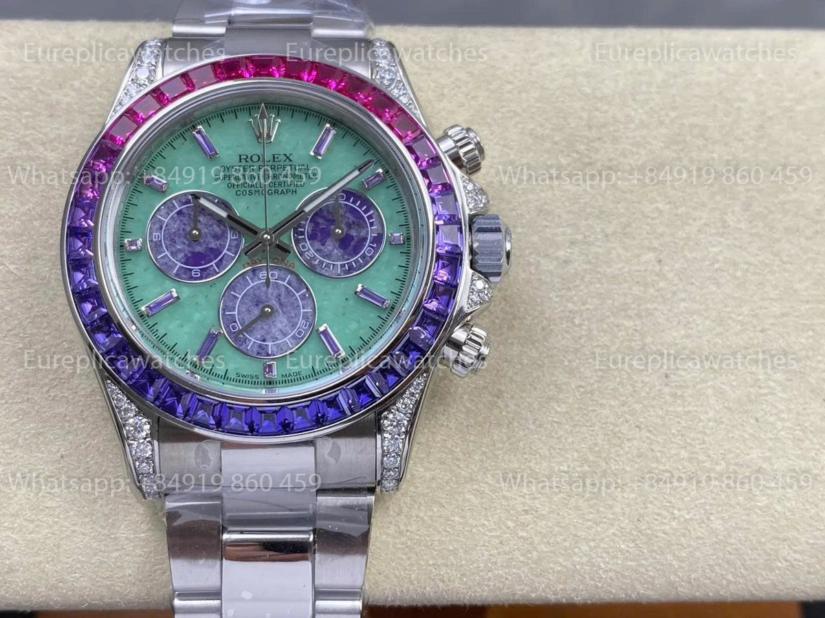 G1F Factory Rolex Daytona M126599SAVL-0001 – Gemstone Dial