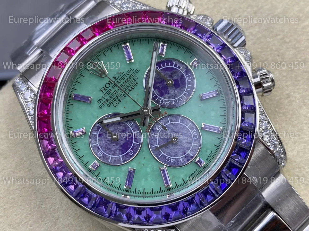 G1F Factory Rolex Daytona M126599SAVL-0001 – Gemstone Dial