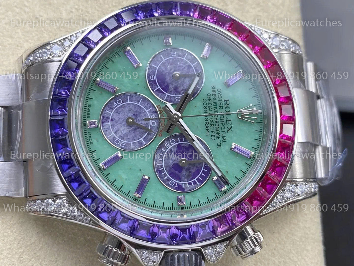 G1F Factory Rolex Daytona M126599SAVL-0001 – Gemstone Dial