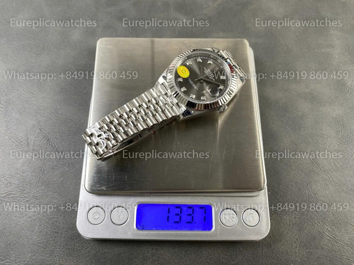 VSF Rolex Datejust 41mm M126334 V3 – Graues Zifferblatt, freischwingende Unruh, VS Factory