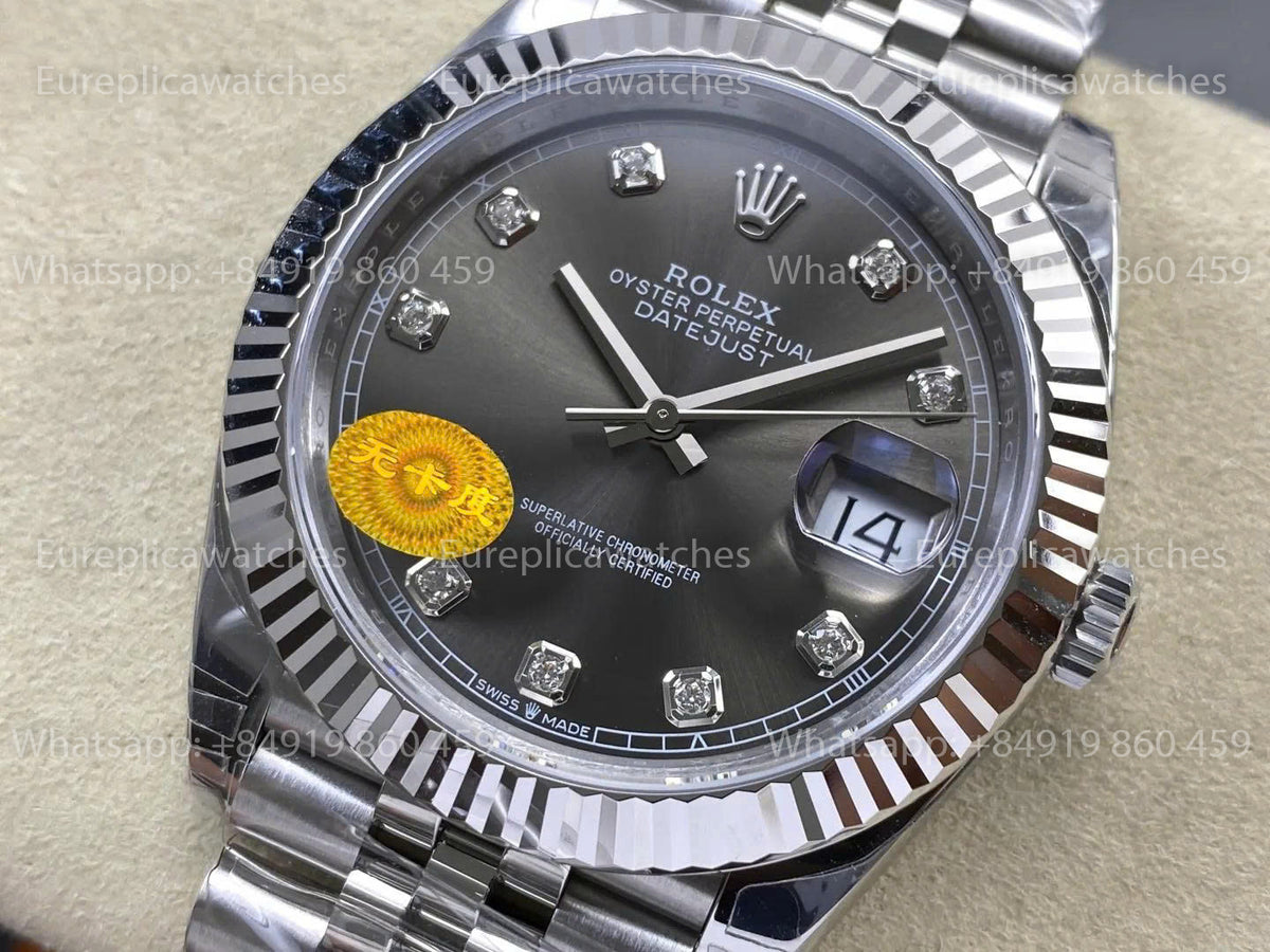 VSF Rolex Datejust 41mm M126334 V3 – Graues Zifferblatt, freischwingende Unruh, VS Factory