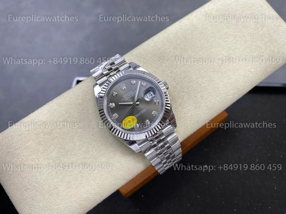 VSF Rolex Datejust 41mm M126334 V3 – Graues Zifferblatt, freischwingende Unruh, VS Factory