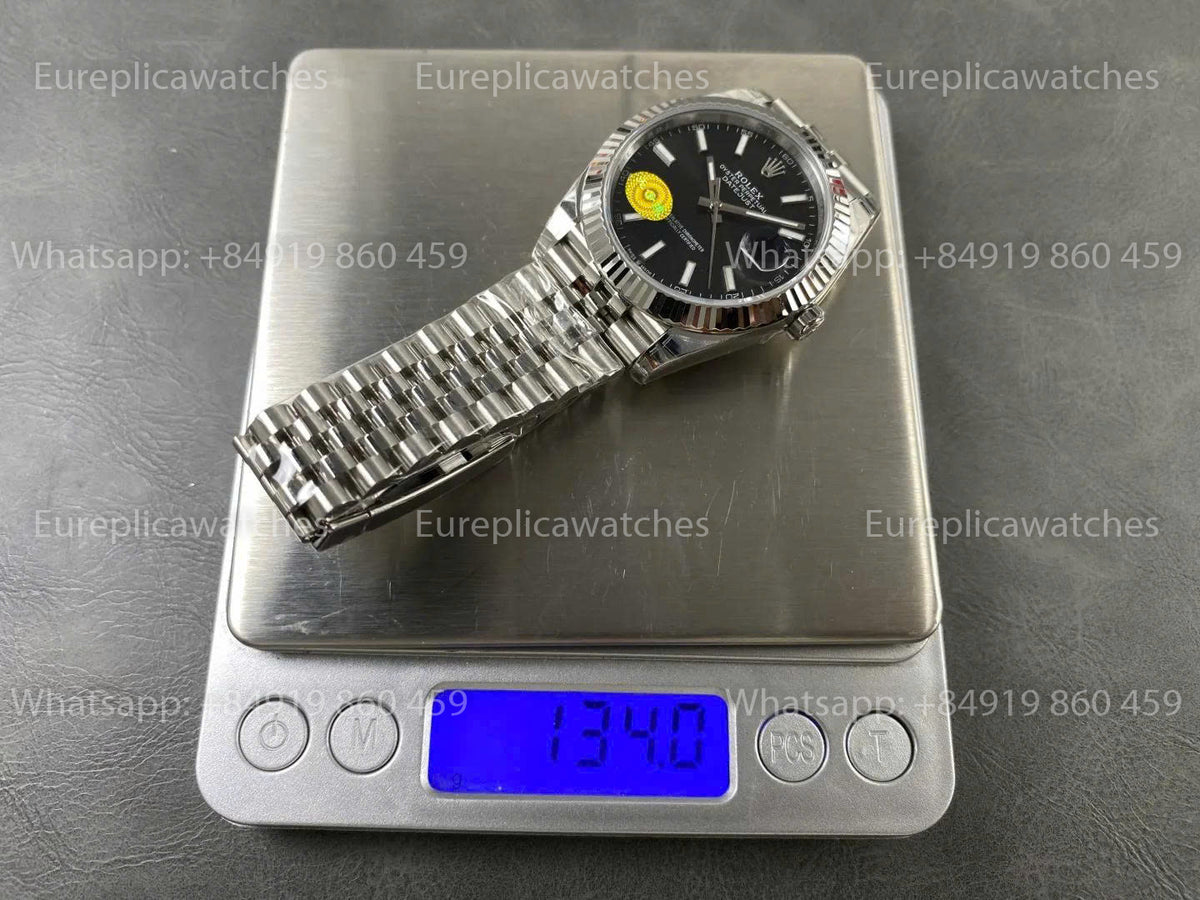 VSF Rolex Datejust 41mm 126334 Black Dial V3   Free-Sprung VS Factory
