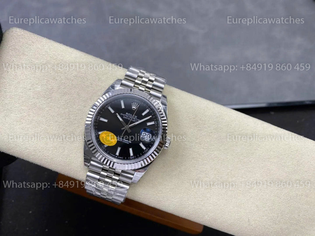 VSF Rolex Datejust 41mm 126334 Black Dial V3   Free-Sprung VS Factory