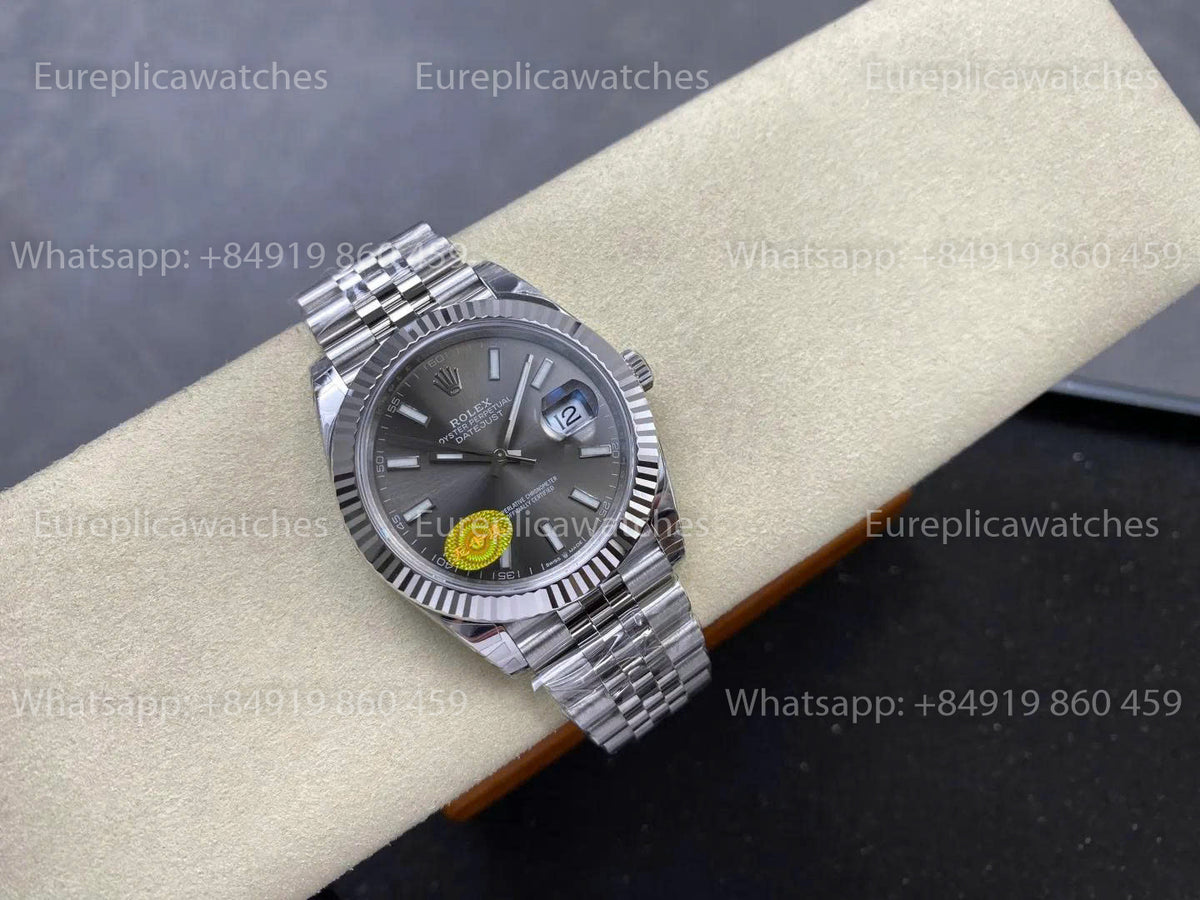 VSF Rolex Datejust 41mm M126334 Graues Zifferblatt V3   Freischwingende Unruh VS Factory