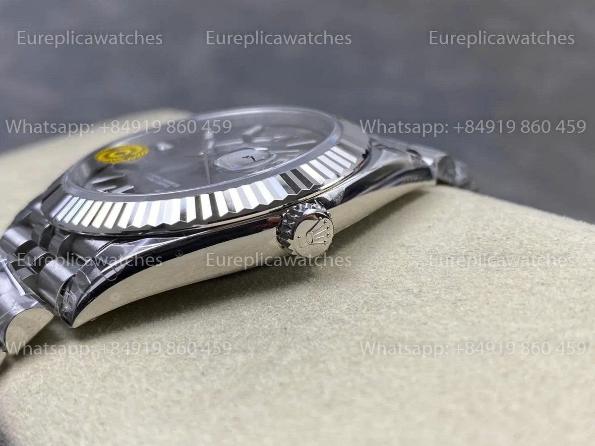 VSF Rolex Datejust 41mm M126334 Graues Zifferblatt V3   Freischwingende Unruh VS Factory