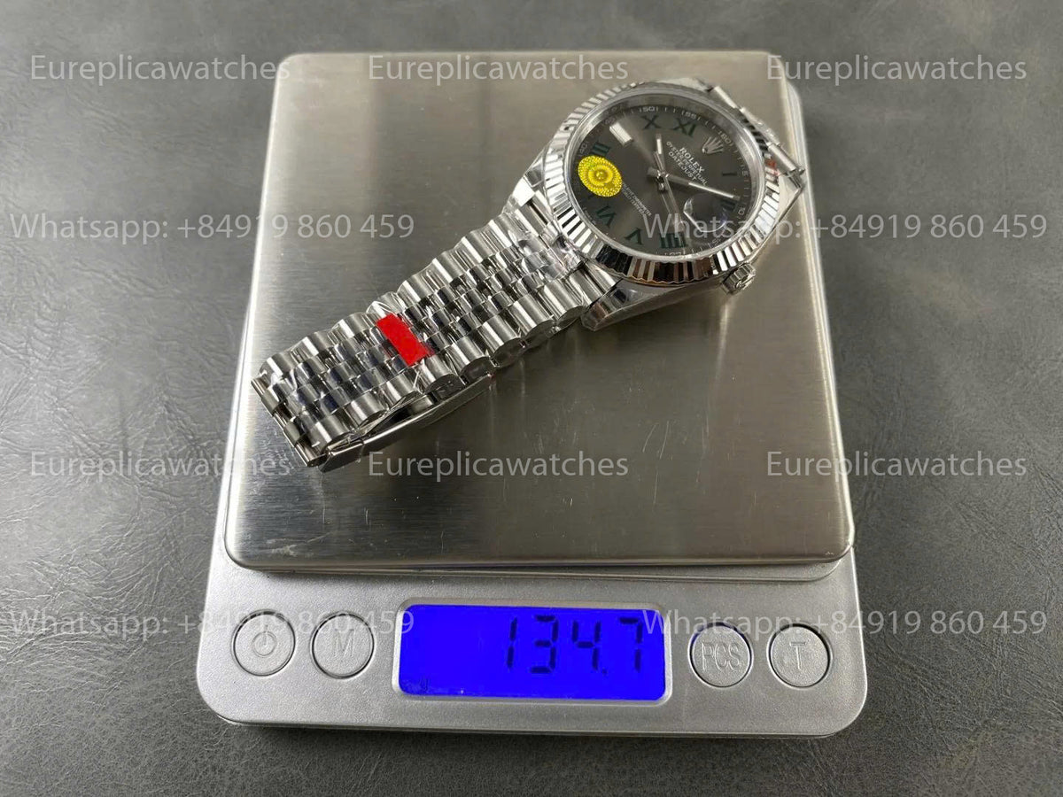 VSF Rolex Datejust 41mm M126334 Wimbledon Dial V3   Free-Sprung VS Factory