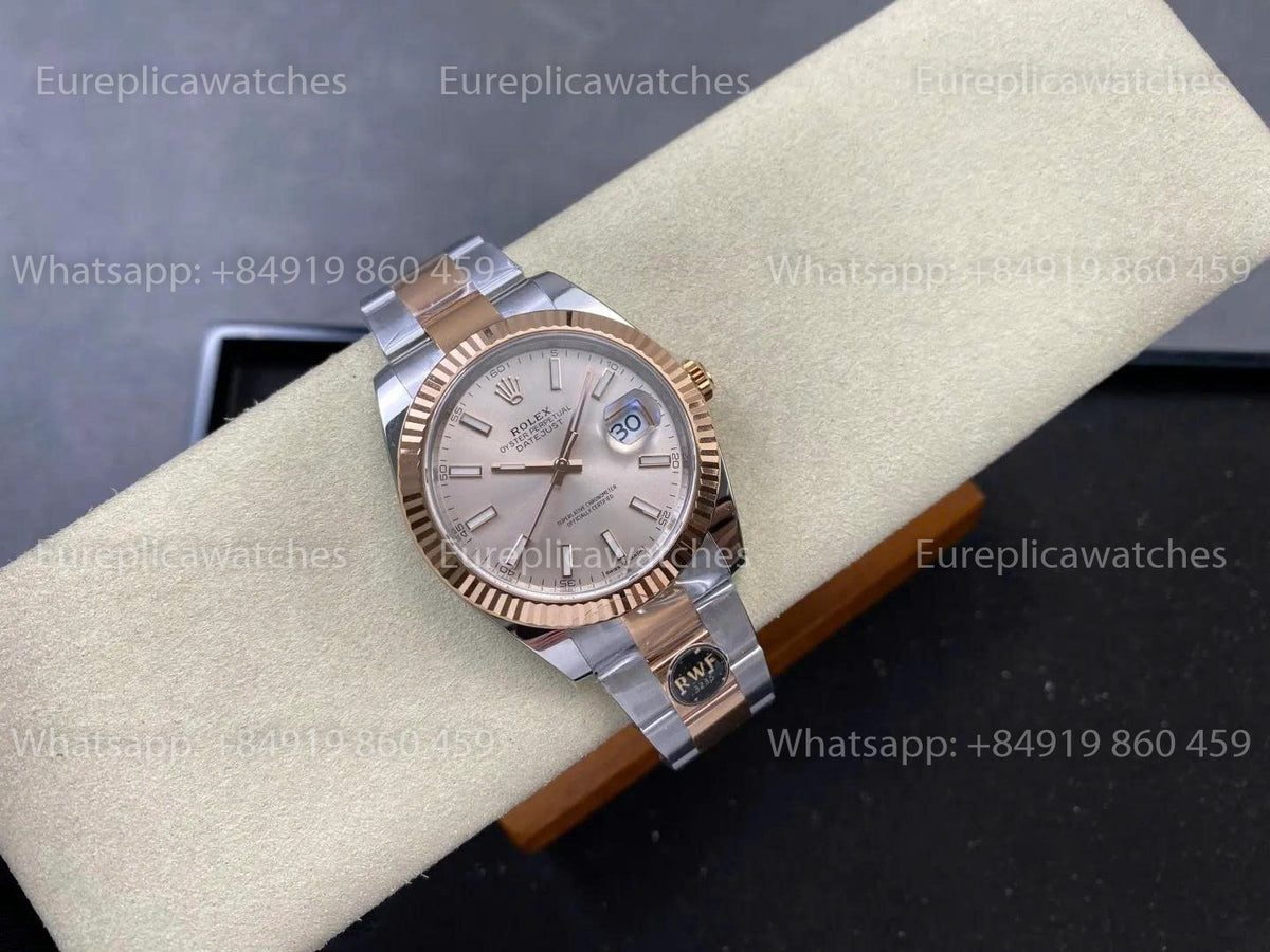 RWF Factory Rolex Datejust 41 mm 126331 – Gewichtetes Roségold JH 3235 mit freier Unruhspirale