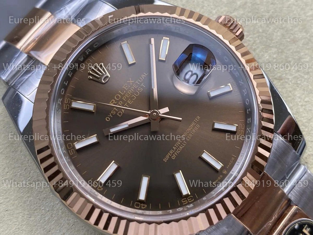 RWF Factory Rolex Datejust 41mm 126331-0001 – Beschwertes Roségold JH 3235 freischwingende Unruh