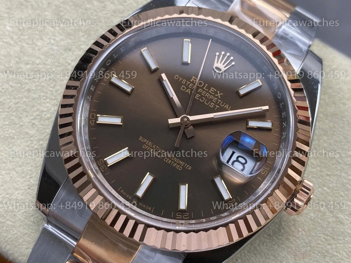 RWF Factory Rolex Datejust 41mm 126331-0001 – Beschwertes Roségold JH 3235 freischwingende Unruh