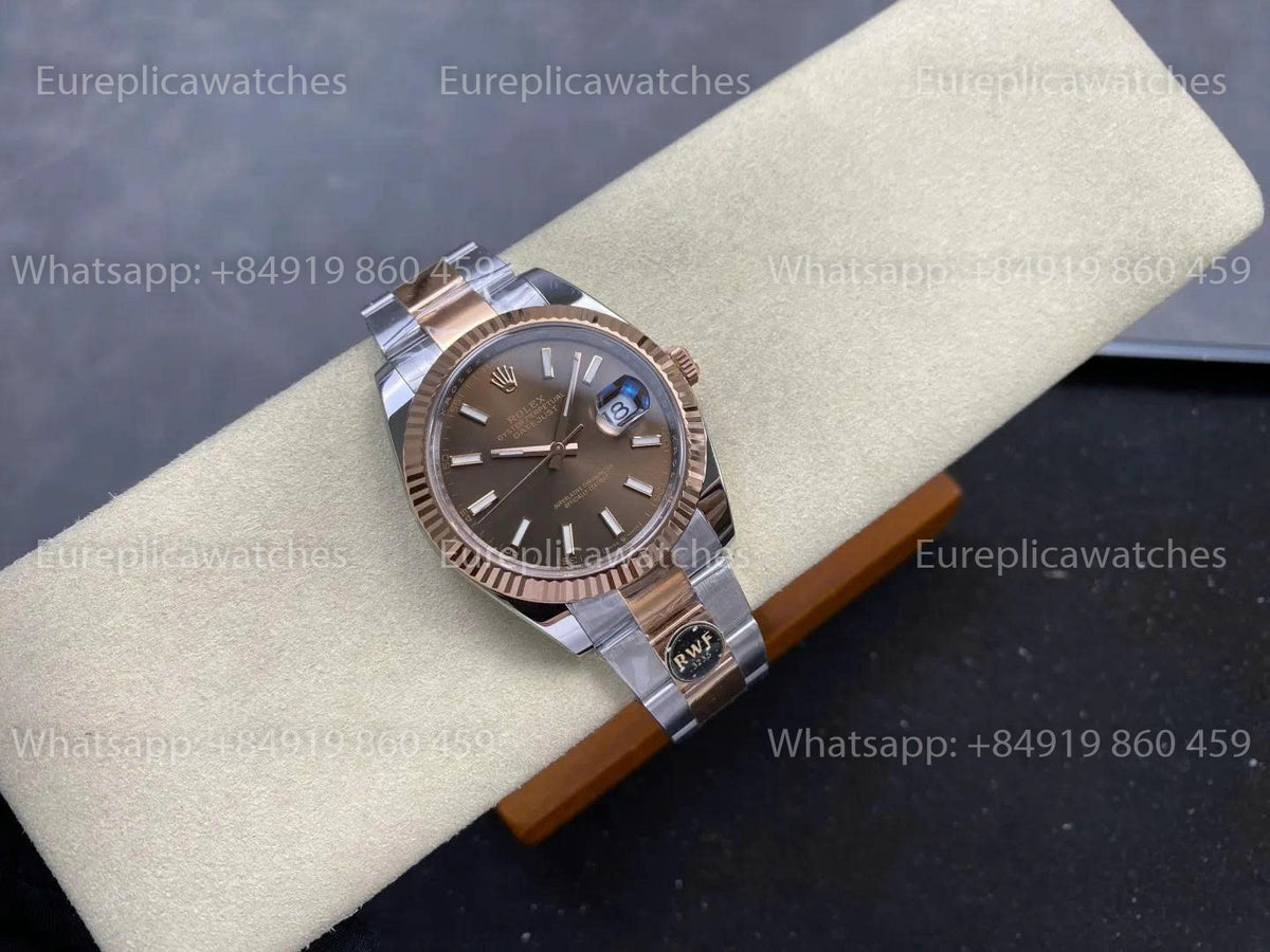 RWF Factory Rolex Datejust 41mm 126331-0001 – Beschwertes Roségold JH 3235 freischwingende Unruh