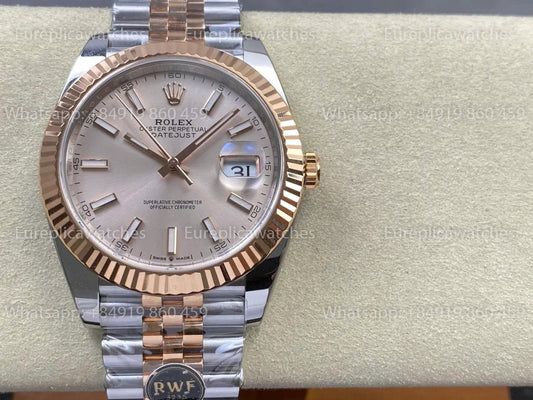 RWF Factory Rolex Datejust 41mm 126331-0010– Weighted Rose Gold JH 3235 Free-Sprung