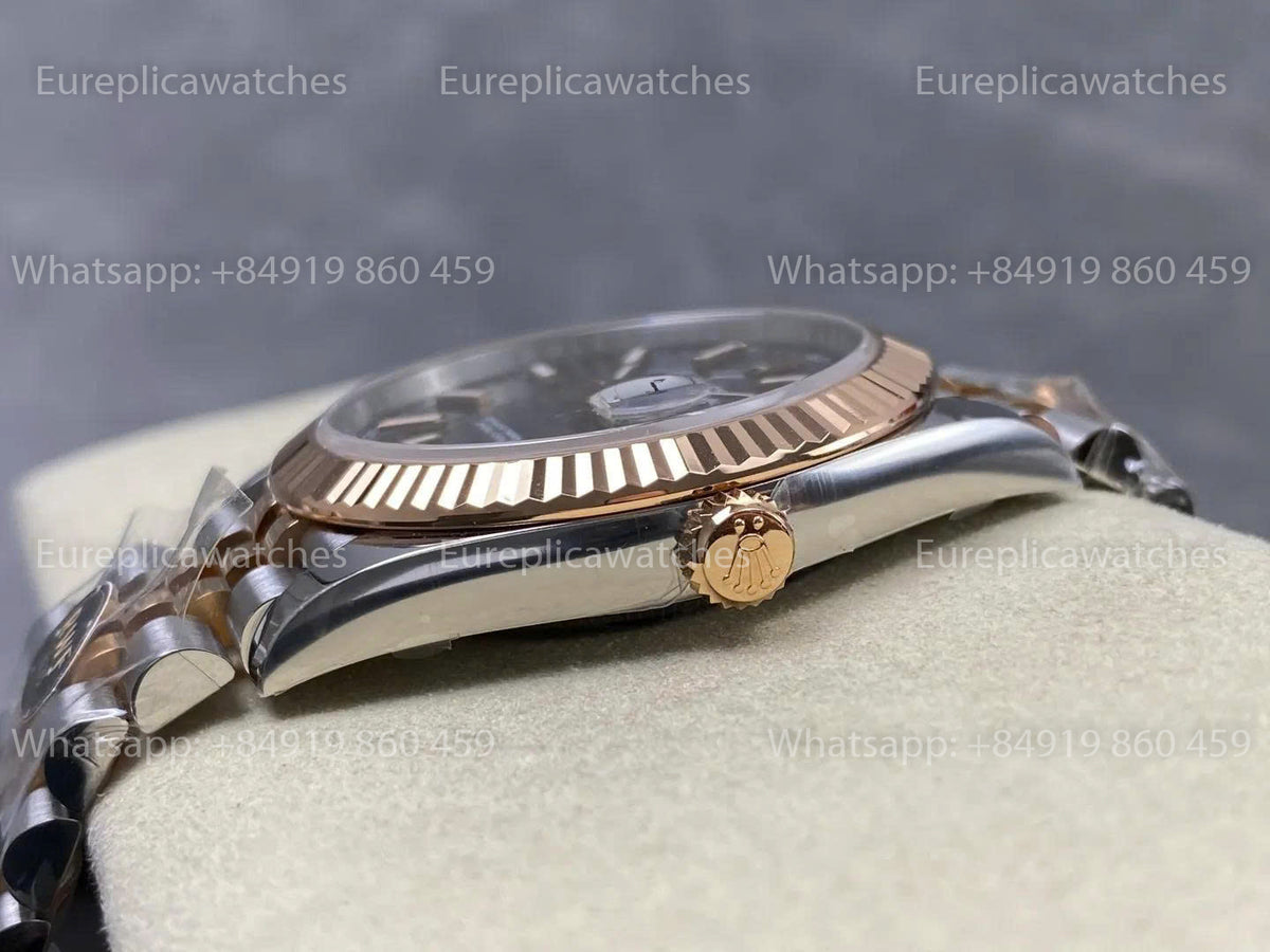 RWF Factory Rolex Datejust 41mm 126331-0020– Weighted Rose Gold JH 3235 Free-Sprung Grey Dial