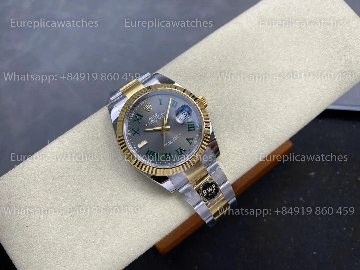 RWF Factory Rolex Datejust 41mm 126333-0019– Weighted Rose Gold JH 3235 Free-Sprung Wimbledon Dial