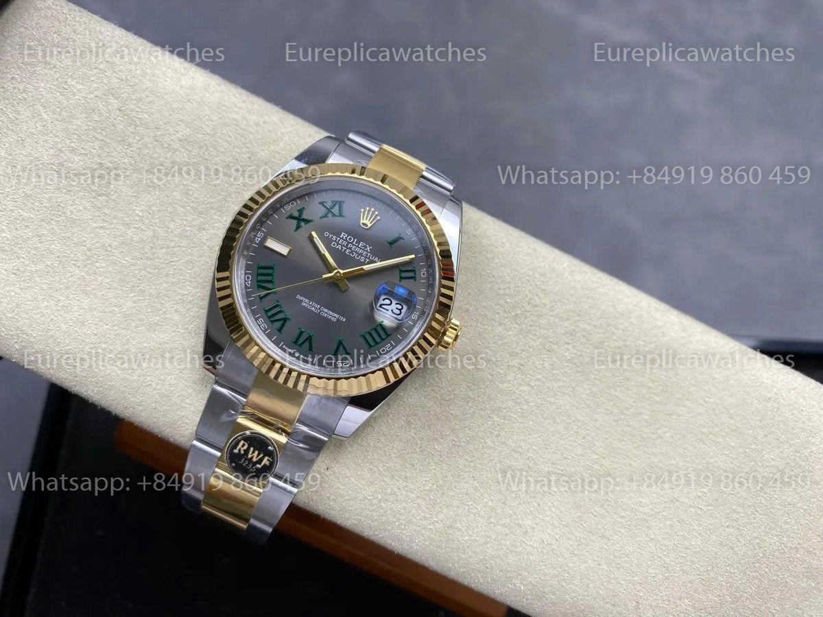 RWF Factory Rolex Datejust 41mm 126333-0019– Weighted Rose Gold JH 3235 Free-Sprung Wimbledon Dial