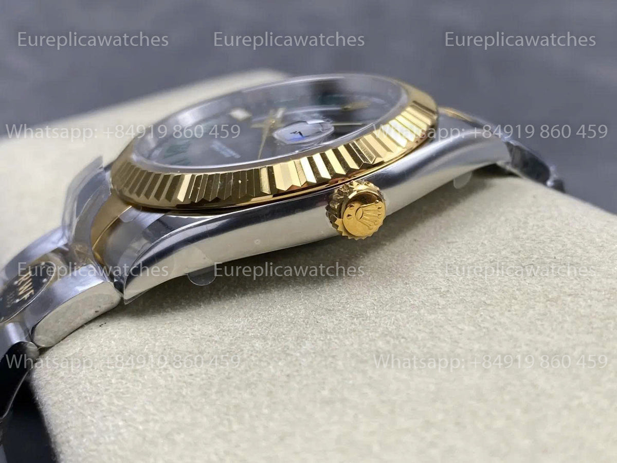 RWF Factory Rolex Datejust 41mm 126333-0019– Weighted Rose Gold JH 3235 Free-Sprung Wimbledon Dial