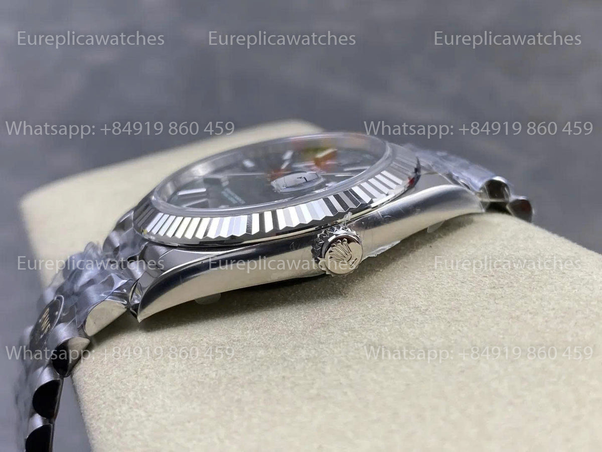 RWF Factory Rolex Datejust 41mm 126334-0030 – Grünes strukturiertes Zifferblatt | JH3235 freischwingende Unruh