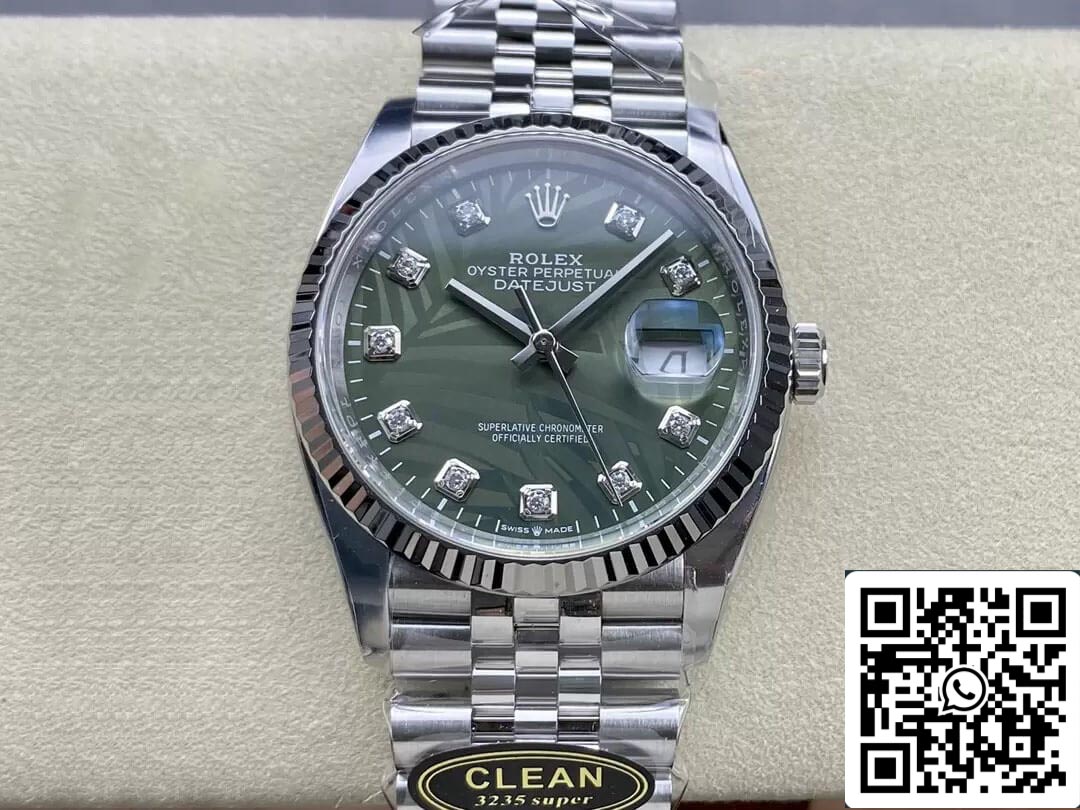 Rolex Datejust M126234-0055 36MM 1:1 Meilleure édition Clean Factory Cadran vert