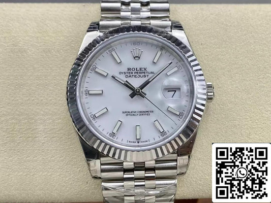 Rolex Datejust M126334-0010 1:1 Meilleure édition VS Cadran blanc d'usine