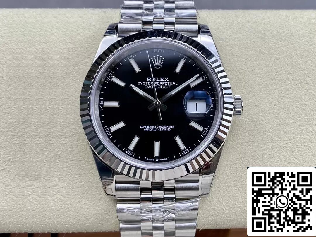 Rolex Datejust M126334-0018 1:1 Meilleure édition VS Cadran noir d'usine